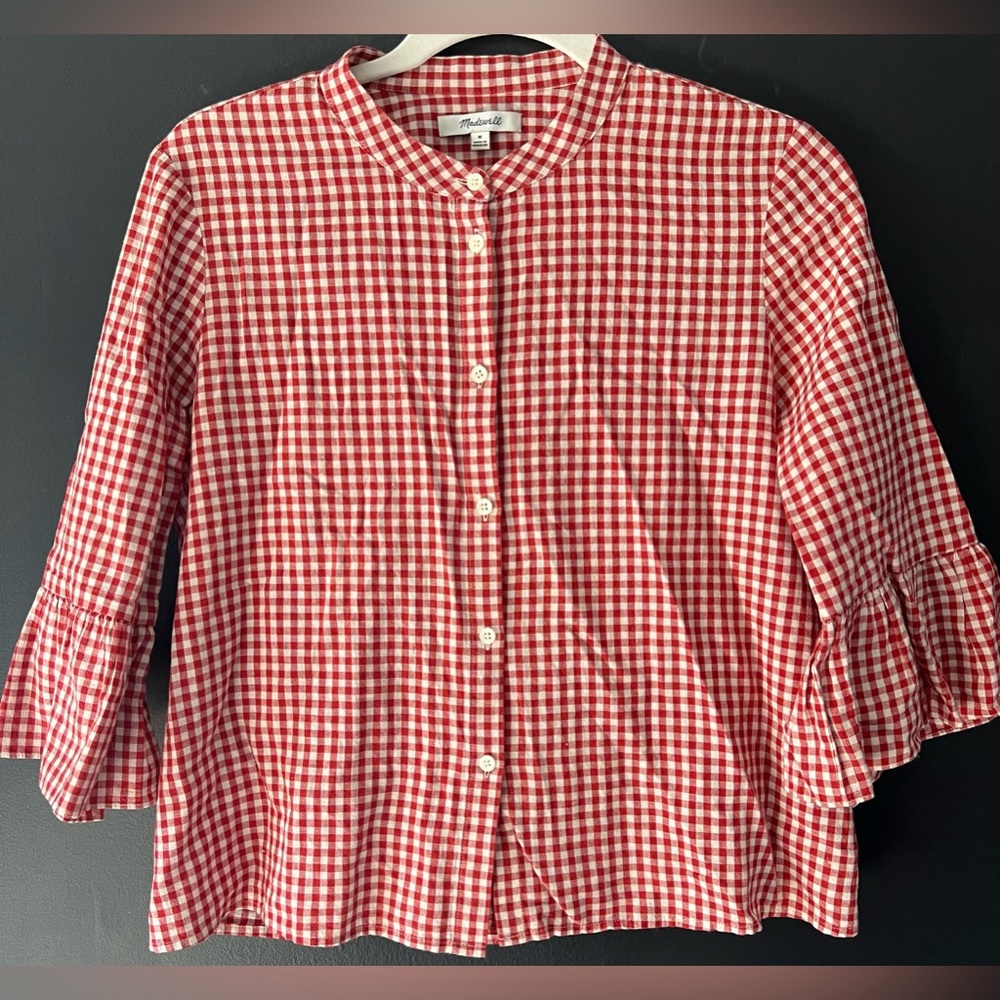 Madewell Gingham button-up